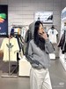 F031850春季新款简约百搭落肩款连帽华棉开衫卫衣外套 商品缩略图6