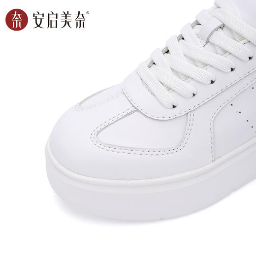 【预售15天】ARCH CONTACT安启美奈厚底小白鞋松糕底休闲百搭透气系带板鞋53109 商品图5