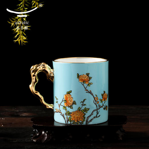 【包邮】国瓷永丰源 夫人瓷-西湖蓝仁心单杯(340ml) 商品图0