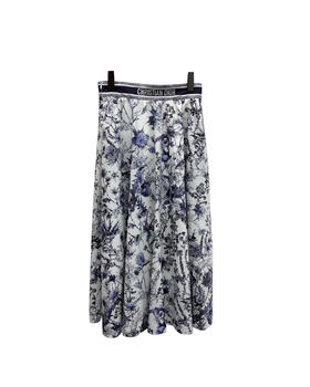 女款印花压褶半裙 可配套装ba010