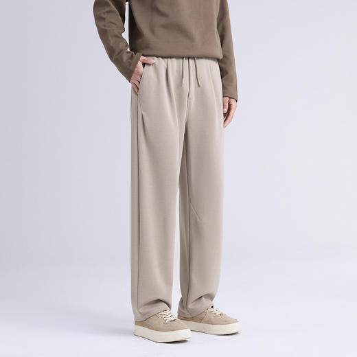 GXG男装【含莱赛尔】26夏季时尚舒适松紧腰系绳男式直筒休闲裤K&C 商品图5