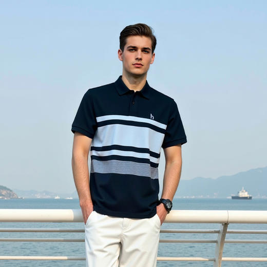 夏季商务休闲短袖POLO衫男翻领新款时尚上衣   XLM-CM8687146 商品图1