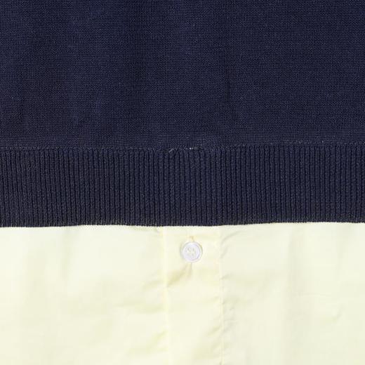 SDSA男装2026新款高贵轻奢韩版撞色假两件针织短袖T恤百搭宽松 商品图3