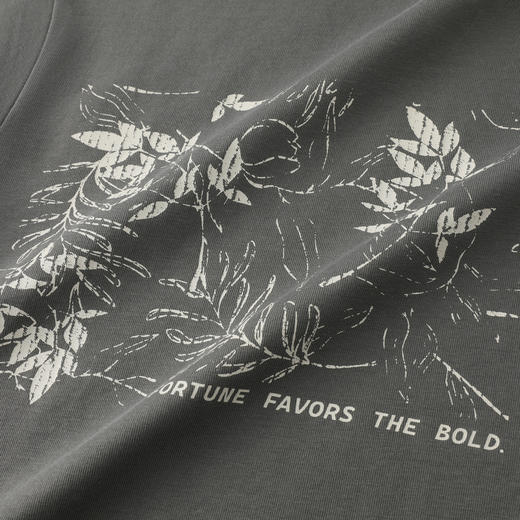 GXG男装【凉感透气】26夏季潮流字母印花宽松休闲男式圆领短袖T恤K&C 商品图3