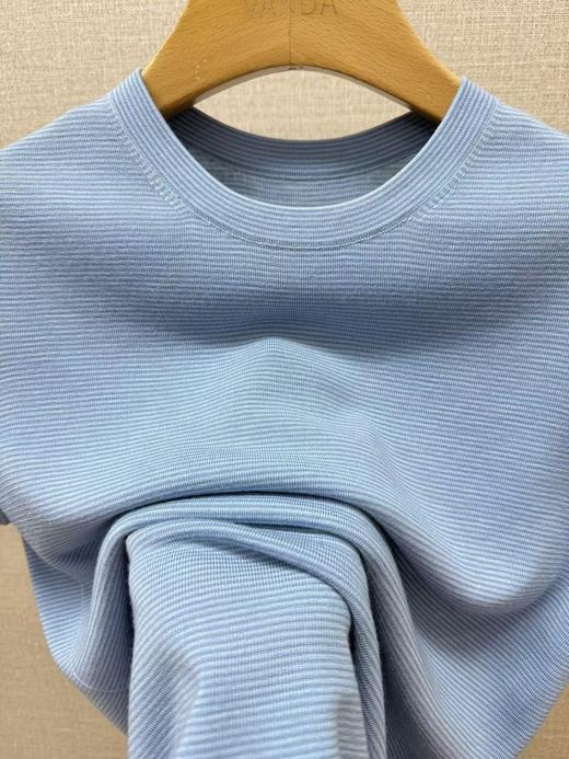圆领条纹羊毛短袖 商品图8