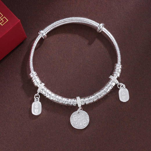 子佩集S999银【招财如意】手镯【TC0501605】纯银蝴蝶结如意吉祥招财纳福2509 商品图4