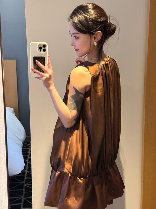 DUO智仙生 黑标 铂金女孩 像郁金香一样盛开贵气褶皱连衣裙 商品图2