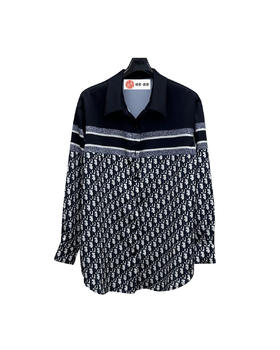 女款绸质印花长袖衬衫 可配套装la010