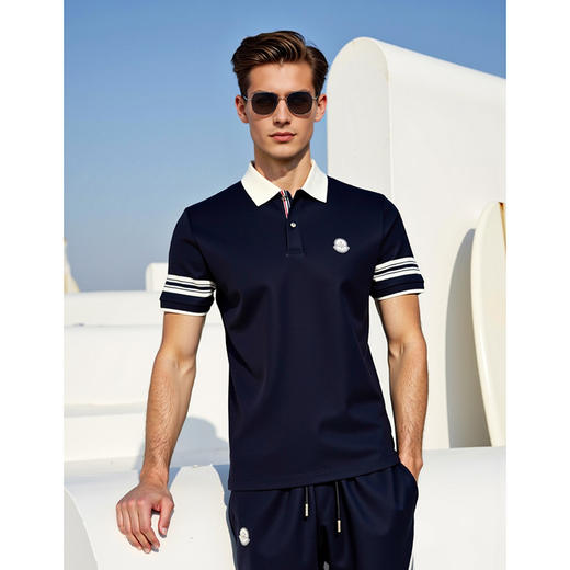 休闲时尚100%液氨棉polo衫男装夏季运动休闲轻商务短袖上衣   XLM-CAC8687248C 商品图2