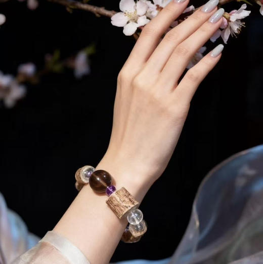 迷罗元和堂｜晶芪神｜黄芪手串配珠白水晶茶晶【器悟雅玩】 商品图1