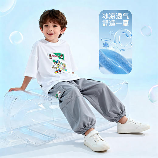 迪士尼米奇夏季男女童长裤工装裤ZD2FK018 商品图1