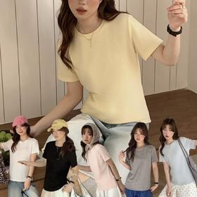 骆柒柒〈夏日薄荷T〉莱赛尔混纺面料丝滑有光泽 柔软亲肤自带凉感 舒适品质百搭时尚并存