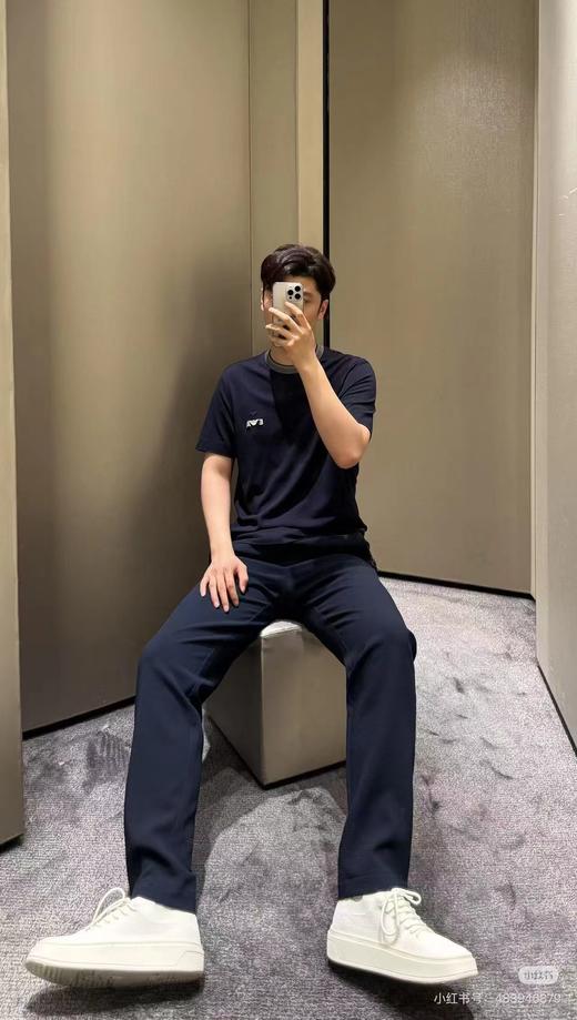 F0318125新款情侣款珠地纯棉时尚百搭圆领刺绣短袖薄T恤 商品图11