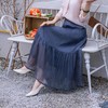 西子/幻梦高密网纱百褶松紧高腰经典气质灰色半裙女装/BQXS0649 商品缩略图2