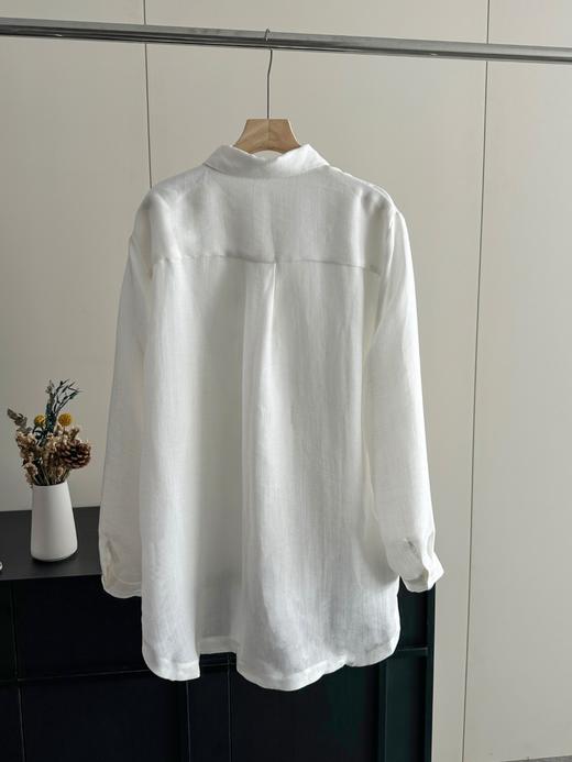 白衬衫穿出自由恣意腔调【重工浮雕刺绣人棉衬衫】 商品图2