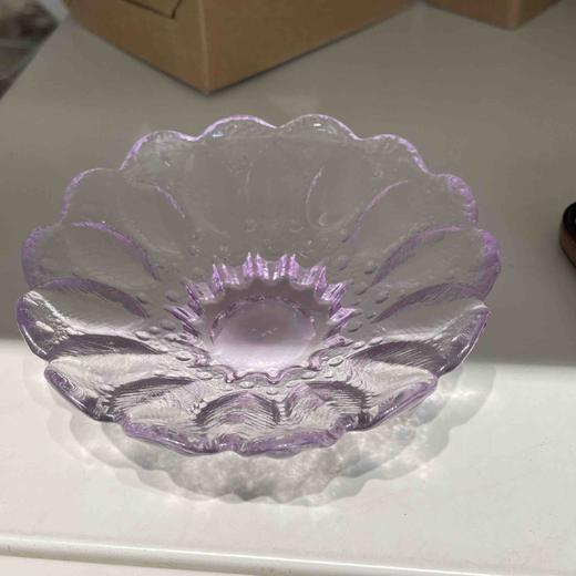 洋洋定制款水晶叶子露珠盘藕荷清浅GP-0160 商品图0