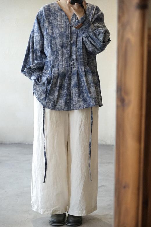 The last flower of the afternoon 细节感收腰上衣衬衫 商品图4