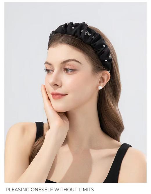 F031813细软塌救星赵露丝同款海瑟薇钉钻褶皱休闲百搭发箍 商品图13