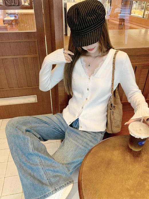 <曾小咸推荐>3.20现货秒杀 ！微信超特价！韩系V领蕾丝拼接针织衫 日常169.99 立减90 秒杀79.99！！ 商品图11