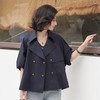 西子/客经典气质翻领双排扣抽绳收腰藏蓝色风衣女/FYYF0560 商品缩略图1