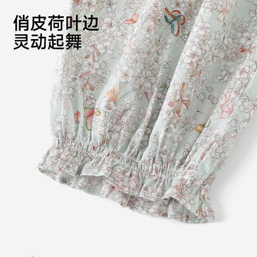 【商场同款】英氏女童印花背带裤夏季新款小童宝宝束脚裤长裤外穿 商品图4