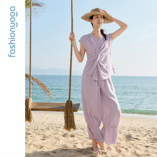 FM16309休闲禅风外搭短袖 商品图4