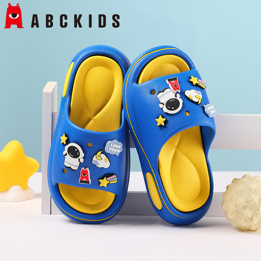 【ABCKIDS】儿童拖鞋男童太空人亲子居家室内鞋厚底EVA软底防滑凉拖鞋24-35 商品图1