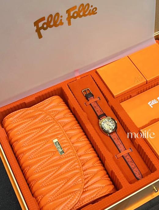 Folli Follie正品赋予幸运阳光手表+皮包+丝巾 礼盒 商品图4