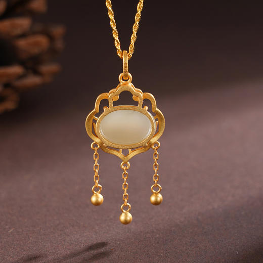 子佩集S925银【东风嫣然】套链【DZ06282】纯银古法银项链锁镀金2509 商品图3