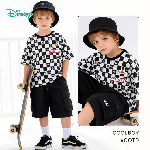 迪士尼妙趣之旅宽松米奇花版短袖T恤222DS0573 商品图2