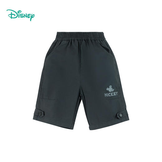 迪士尼男童夏日碳灰七分裤短裤梭织七分裤XD2EK001 商品图8