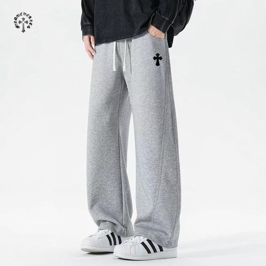 F031877新款四色串标相拼休闲运动版型男女同款情侣款宽松长裤 商品图8