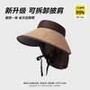 【堪比防晒伞❗️全脸防晒空顶帽】全脸遮光大面积防护，不遮视线视野更开阔❗️遮侧脸护后颈，物理防晒更安心，护披肩防紫外线骑车草编空顶太阳帽可折叠L 商品缩略图3