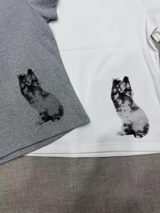 F031829时尚百搭虞书欣同款紧身小猫咪印花圆领短袖T恤 商品图3