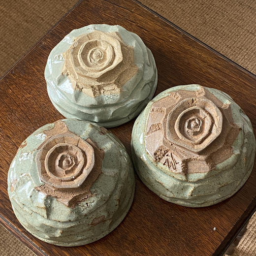 日本中古粗陶手作器皿 带签章 X1520 商品图4