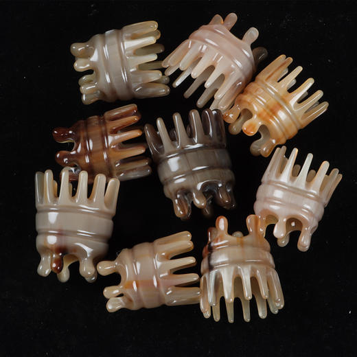 【牦牛按摩牛角梳】甄选牦牛角梳按摩点穴头部经络梳头疗梳洗头按摩洗发刷顺发梳子滋养头皮 商品图1