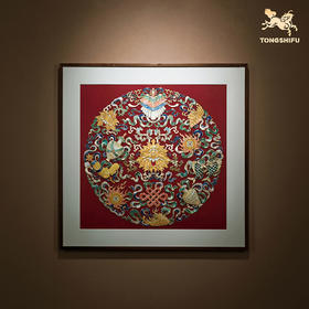 铜师傅 手工錾刻 铜雕画《吉祥八宝》玄关沙发背景墙中式装饰挂画