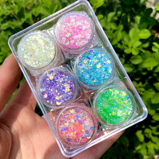 DIY手工材料0104亮粉闪粉/6色装 商品图0