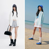 森马长袖衬衫女夏季中长款oversize防晒衣肌理纯色落肩松弛感衬衣 商品缩略图4