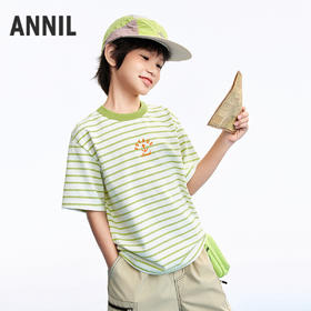 男童圆领短袖针织衫夏季新款安奈儿童装EB621662