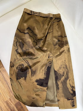 原单100%醋酸重磅提花半裙