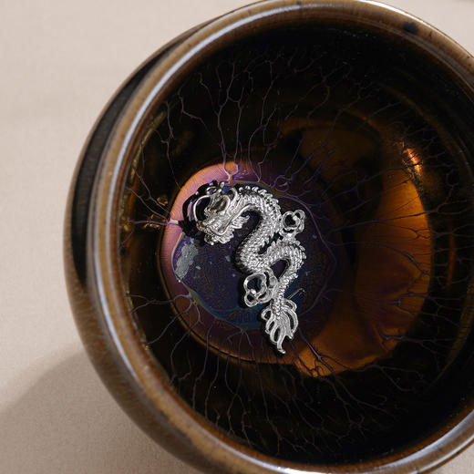 子佩集【福海龙凤】S990银摆件【YSYCJ005】茶具茶杯原创作品金色龙腾凤舞2509 商品图9