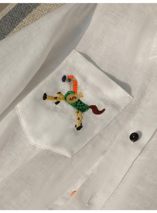 YAW8866亚麻刺绣衬衫 商品图12