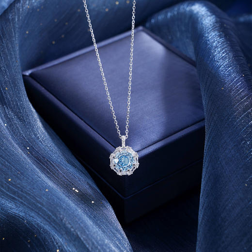 子佩集【蓝调旋律】S925银套链【YL-7466】时尚玫瑰切锆石项链2509 商品图0