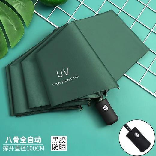 【自动晴雨伞防晒遮阳三折雨伞】折叠 UV黑胶太阳伞，春夏必备 商品图1
