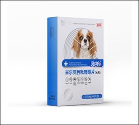 贝可益贝内驱 米尔贝肟吡喹酮（小犬）27.5mg*6片/盒2029年1月25号 兽药字110683419，可防治犬多种常见体内寄生虫，如蛔虫、钩虫、鞭虫、绦虫、眼线虫、心丝虫等。同事也可有效发挥消化道