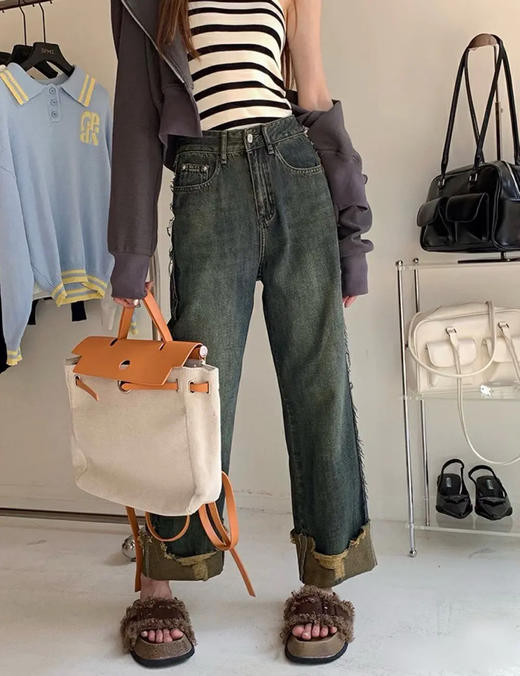 爱马仕 中古 herbag31 米色 帆布拼皮 双肩包 商品图3