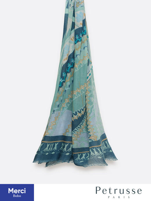 Petrusse贝图丝 璀璨巴黎·大皇宫合作款 羊毛真丝长巾 商品图1