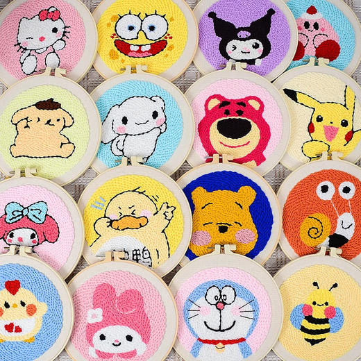 DIY戳戳绣减压手工材料包（图案仅供参考，图案随机） 商品图0