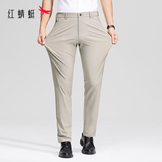 【锦氨高弹】红蜻蜓男士冰丝凉感西裤正装夏季商务休闲直筒裤子男 商品图6